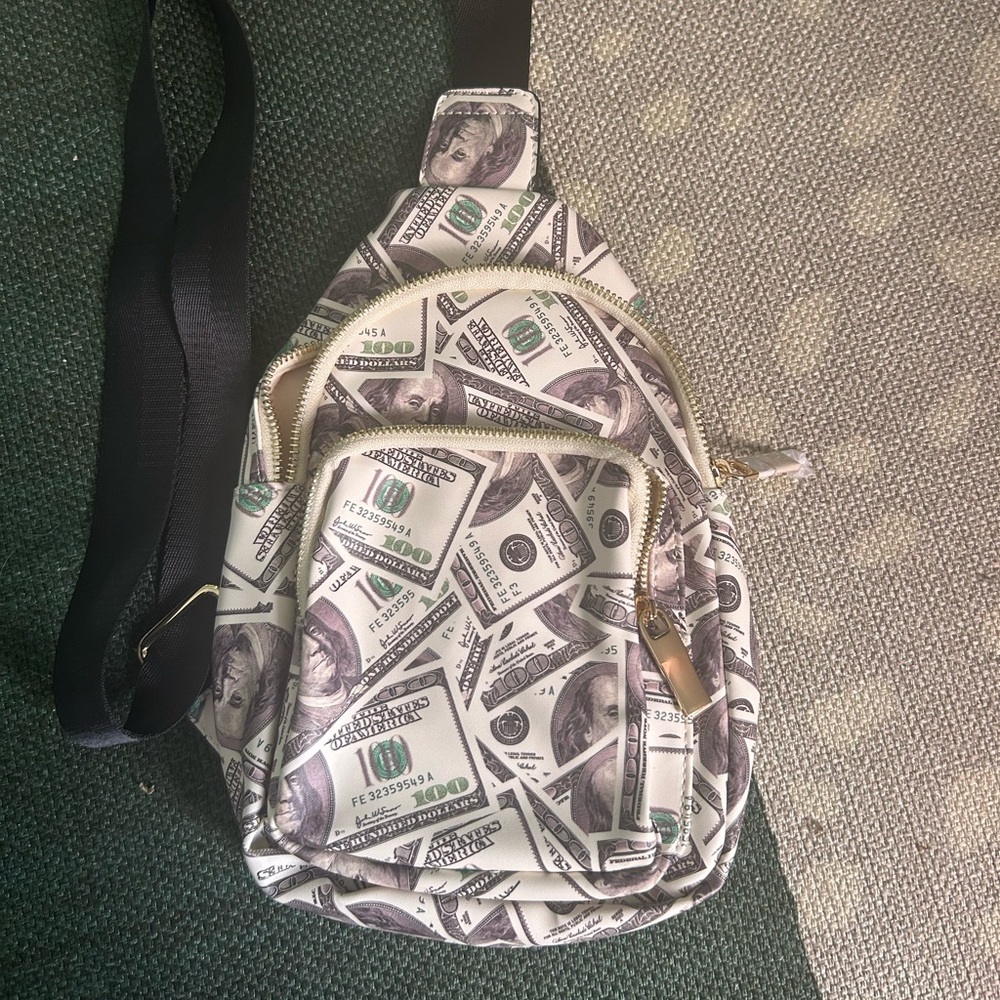 New Money Patterned Sling Bag